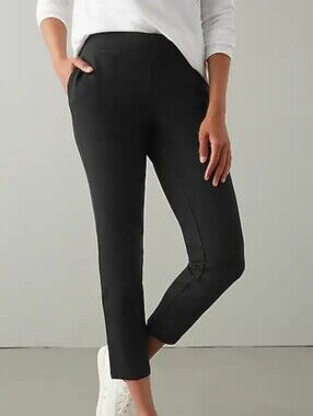 J Jill Women's Petite Black Slim Cropped Pants